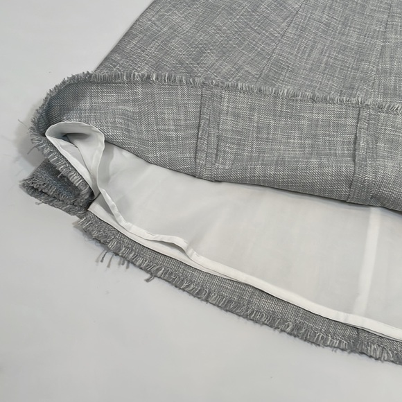 Rebecca Taylor Dress 8 Tweed Fabric Frayed Accent A-line EUC - Picture 8 of 10